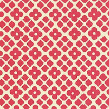 Red Floral and Cube Print Italian Paper ~ Carta Varese Italy